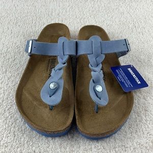 Birkenstock Gizeh Braided Sandal 41 Eur Dusty Blue